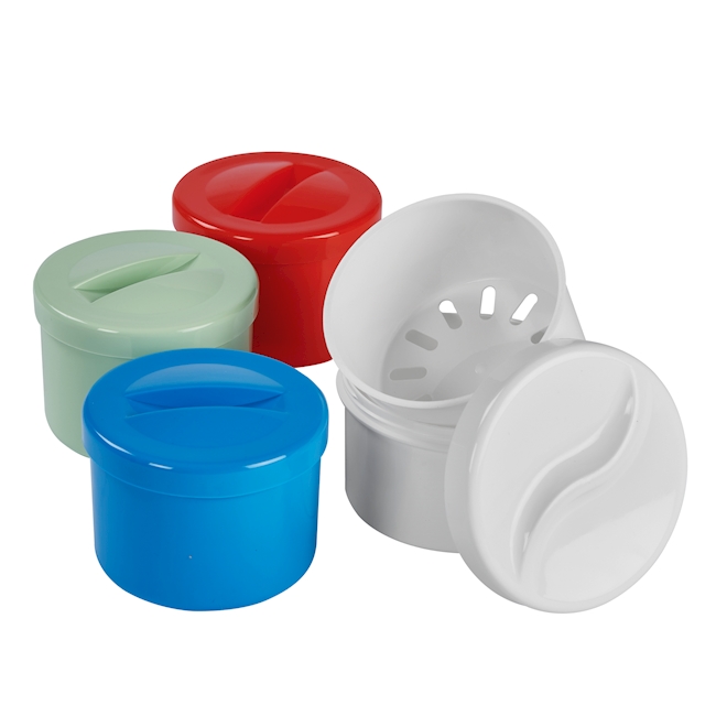 Denture container PP ø 84 mm, white